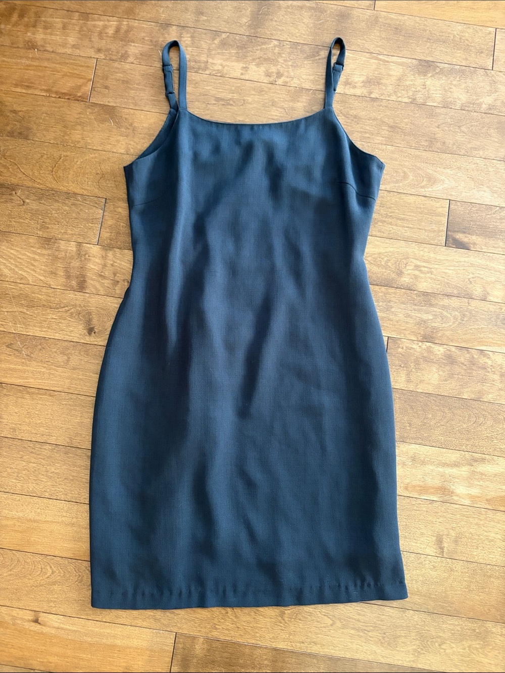 Vintage Classic Slim Slip Dress in Dark Charcoal fully lined